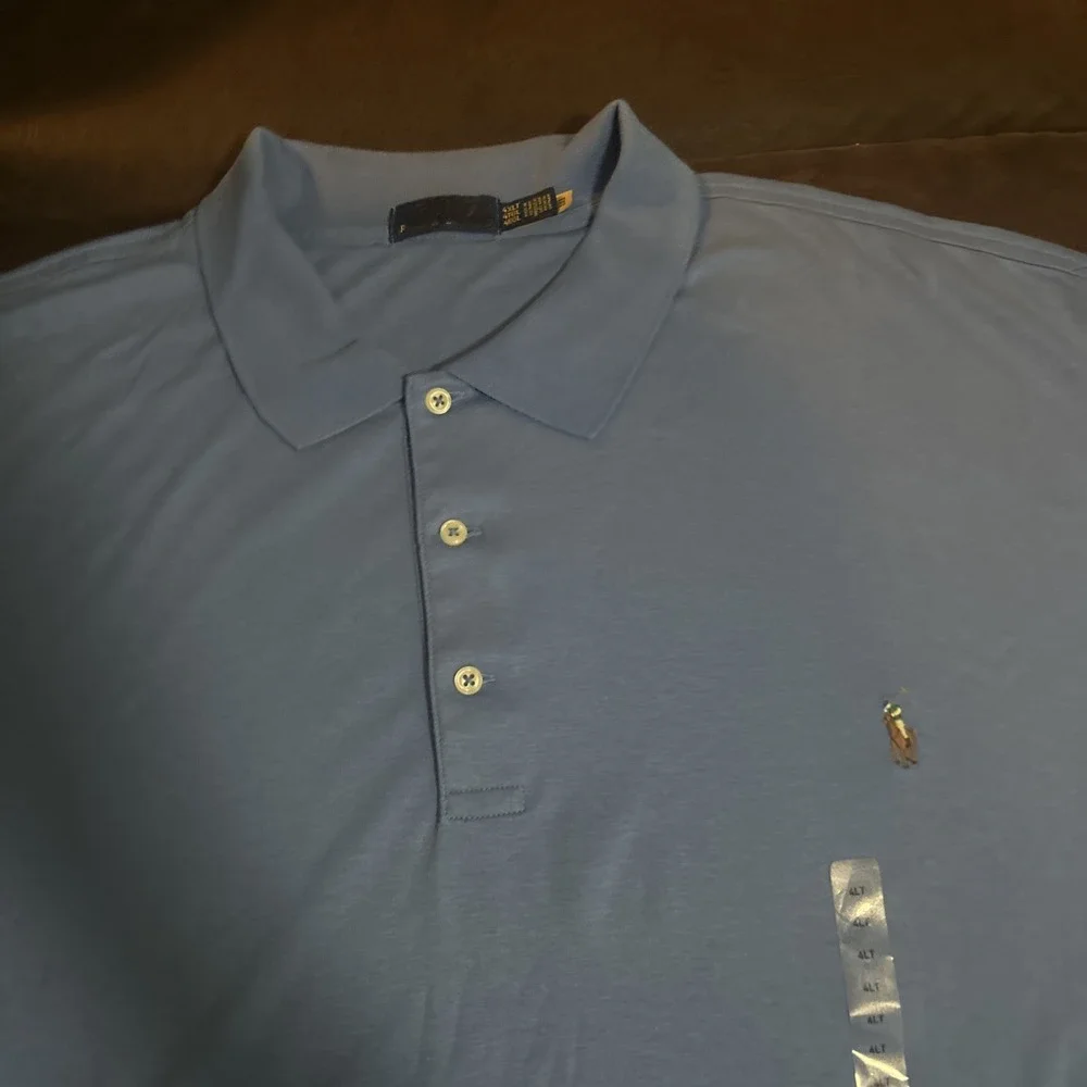 Polo Ralph Lauren Shirt 4XLT Soft Touch Polo Mens Blue Big&Tall